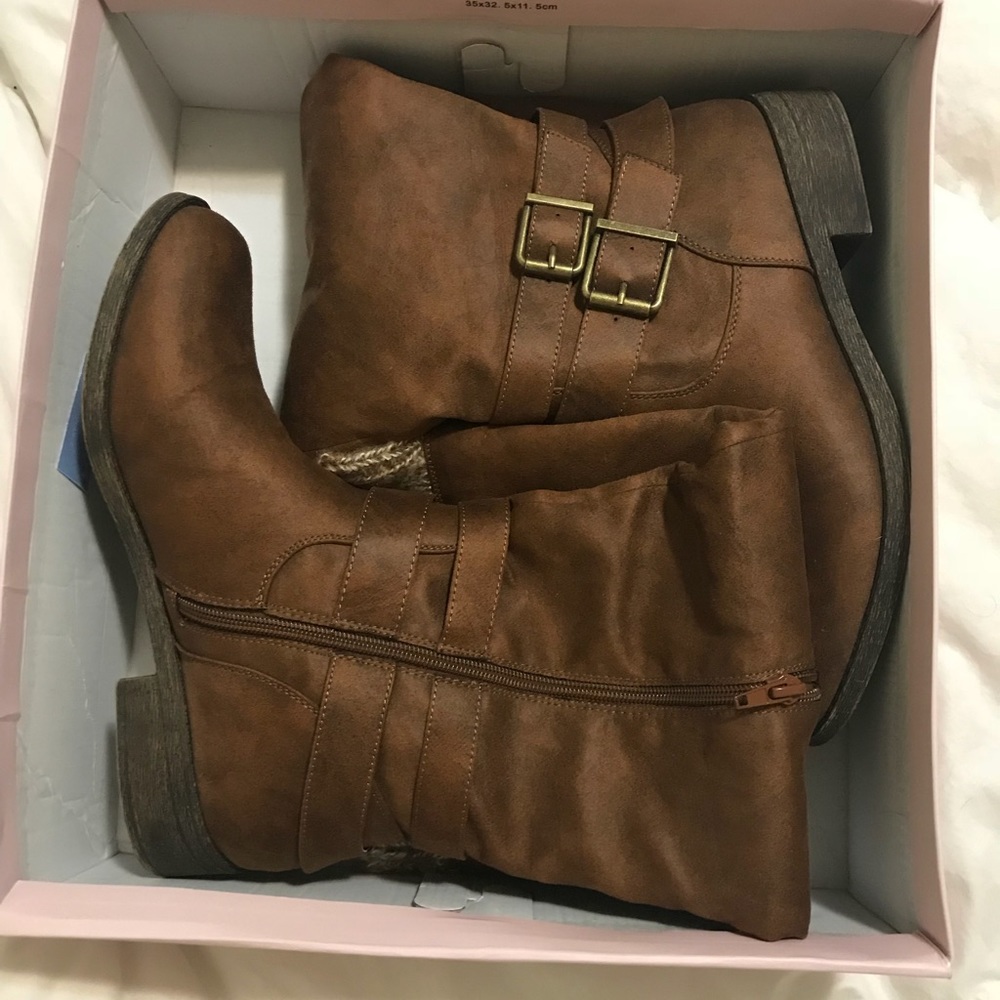 Tall brown boots